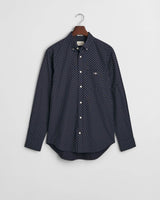 GANT Mens Regular Micro Print Shirt Evening Blue Northern Ireland