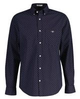 GANT Mens Regular Micro Print Shirt Evening Blue Northern Ireland