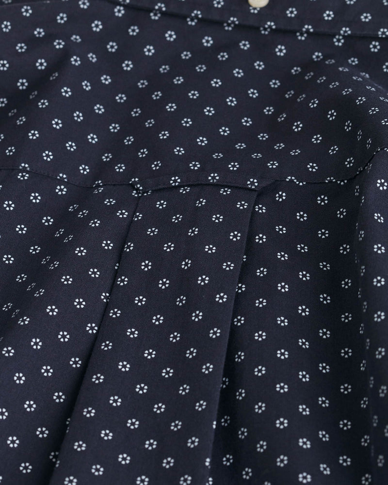 GANT Mens Regular Micro Print Shirt Evening Blue Northern Ireland