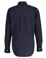 GANT Mens Regular Micro Print Shirt Evening Blue Northern Ireland