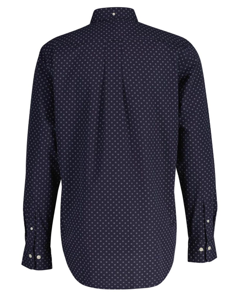 GANT Mens Regular Micro Print Shirt Evening Blue Northern Ireland