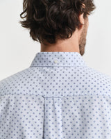 GANT Mens Regular Micro Print Shirt Light Blue Northern Ireland