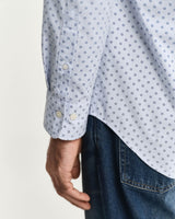 GANT Mens Regular Micro Print Shirt Light Blue Northern Ireland