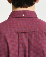 GANT Mens Regular Micro Print Shirt Wine Red Northern Ireland Belfast