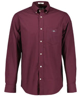 GANT Mens Regular Micro Print Shirt Wine Red Northern Ireland Belfast