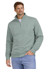 GANT Mens Regular Shield Half Zip Sweatshirt Ceramic Grey Northern