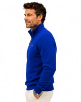 GANT Mens Regular Shield Half Zip Sweatshirt Crisp Blue Northern