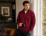 GANT Mens Regular Shield Half Zip Sweatshirt Deep Grape Wine Northern