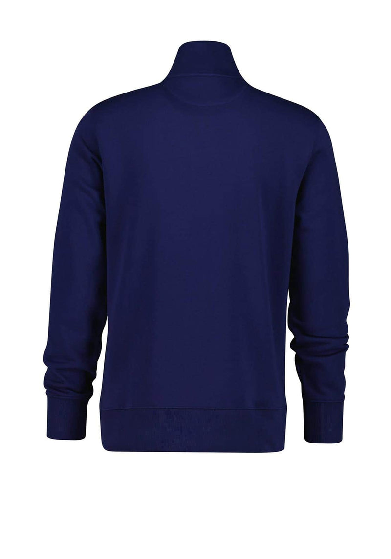 GANT Mens Regular Shield Half Zip Sweatshirt Persian Blue Northern