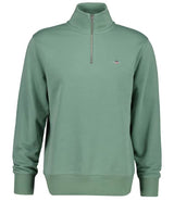 GANT Mens Regular Shield Half Zip Sweatshirt Surplus Mint Northern