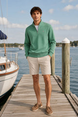 GANT Mens Regular Shield Half Zip Sweatshirt Surplus Mint Northern