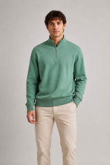 GANT Mens Regular Shield Half Zip Sweatshirt Surplus Mint Northern
