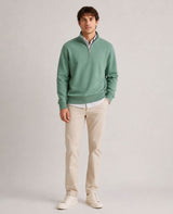 GANT Mens Regular Shield Half Zip Sweatshirt Surplus Mint Northern