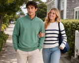 GANT Mens Regular Shield Half Zip Sweatshirt Surplus Mint Northern