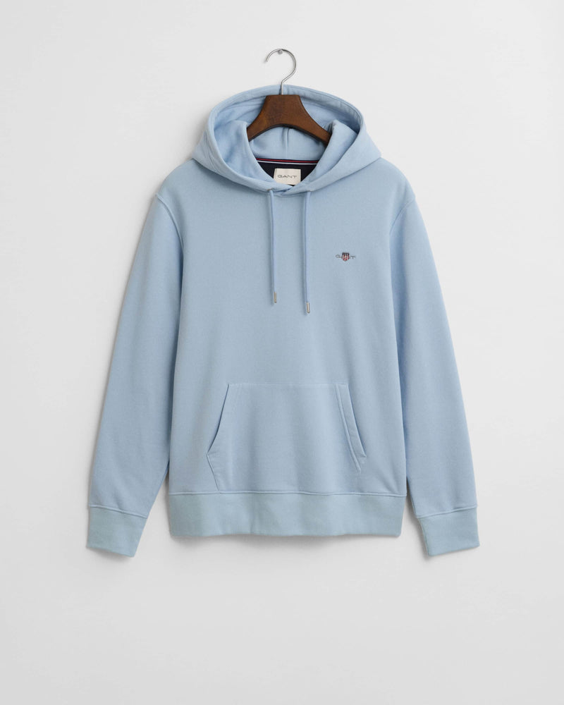 GANT Mens Regular Shield Hoodie Fresh Blue Northern Ireland Belfast