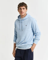 GANT Mens Regular Shield Hoodie Fresh Blue Northern Ireland Belfast