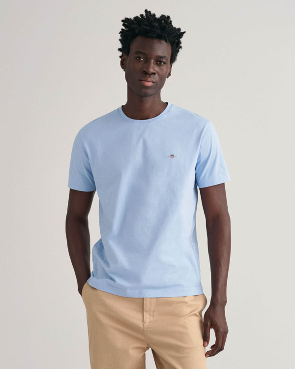 GANT Men’s Regular Shield Short Sleeve T-Shirt Stormy Sea Blue