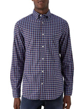 GANT Mens Regular Twill Micro Multi Check Shirt 3230201 Evening Blue