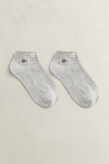 GANT Mens Shield Ankle Socks 2 Pack Grey Northern Ireland Belfast