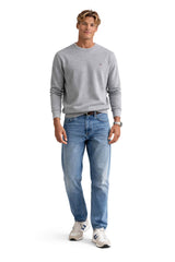 GANT Mens Shield Crew Neck Sweatshirt Grey Melange Northern Ireland