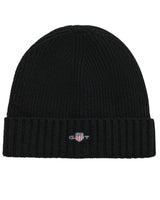 GANT Mens Shield Wool Beanie Hat Black Northern Ireland Belfast