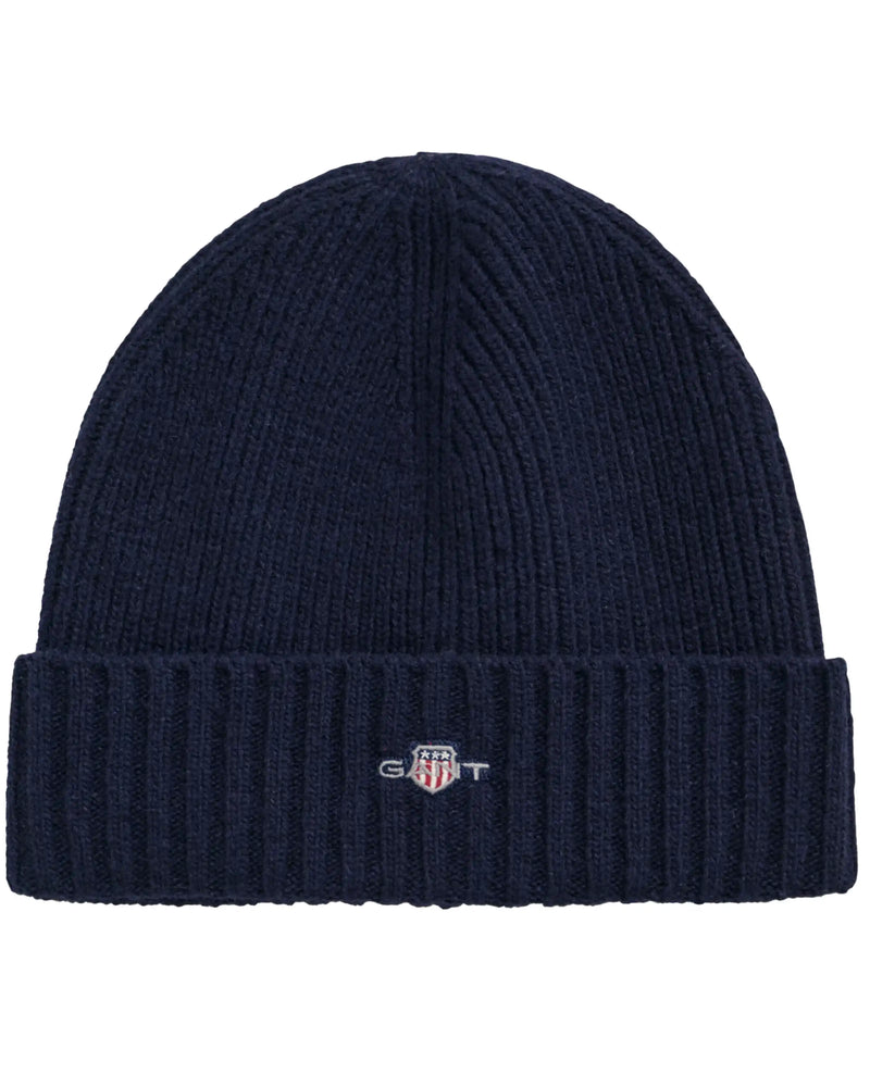 GANT Mens Shield Wool Beanie Hat Marine Blue Northern Ireland Belfast