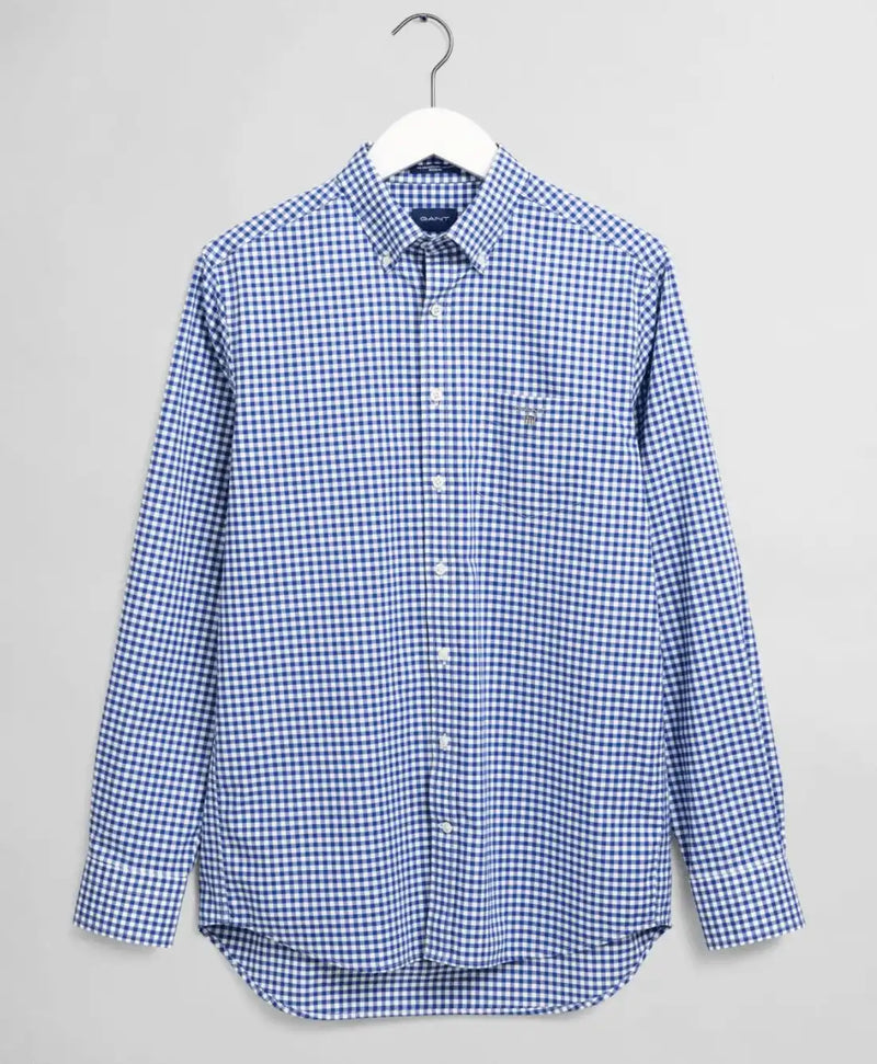 GANT Shirt Regular Fit Gingham Broadcloth College Blue