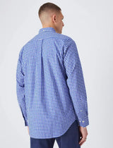 GANT Mens Shirt Regular Fit Gingham Broadcloth College Blue