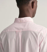 GANT Mens Shirt Regular Fit Gingham Broadcloth Light Pink Northern