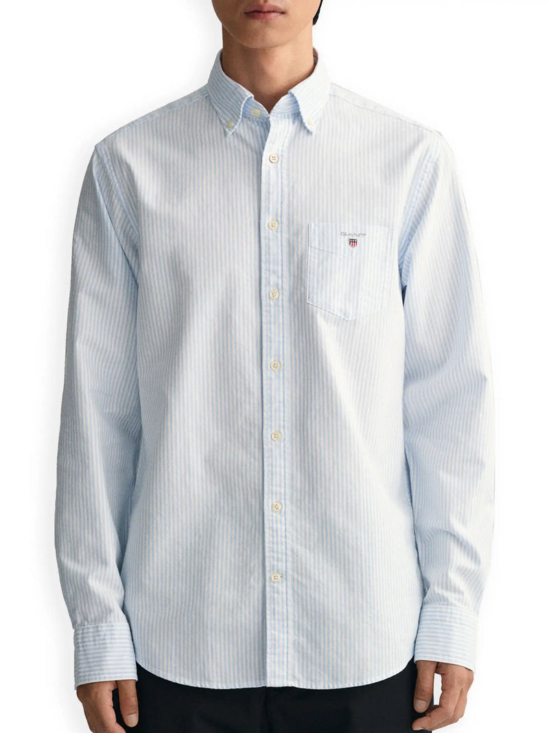 GANT Men’s Shirt Regular Oxford Banker Capri Blue Ballynahinch