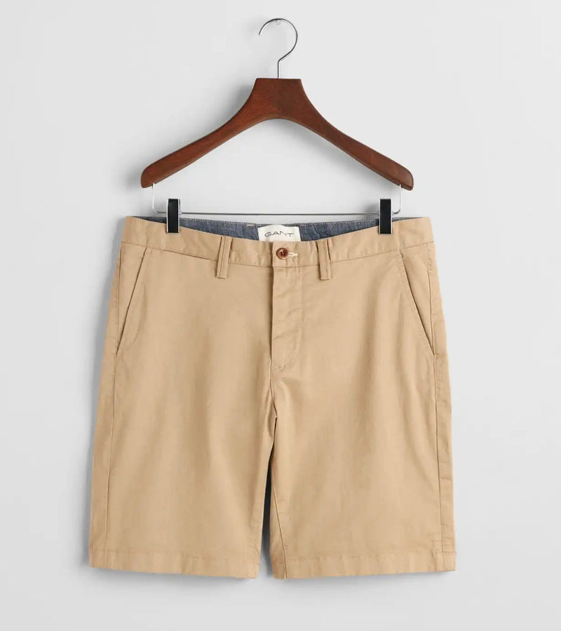 GANT Mens Slim Twill Shorts Dark Khaki Northern Ireland Belfast