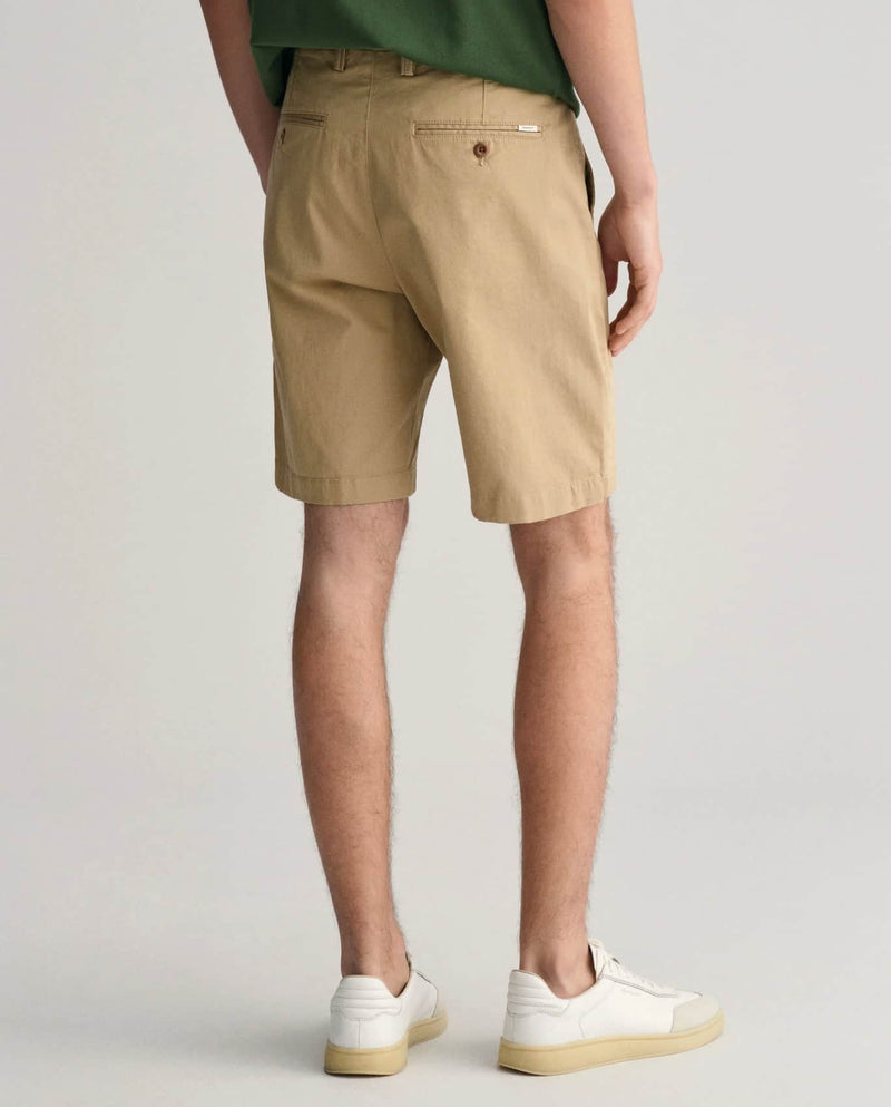 GANT Mens Slim Twill Shorts Dark Khaki Northern Ireland Belfast