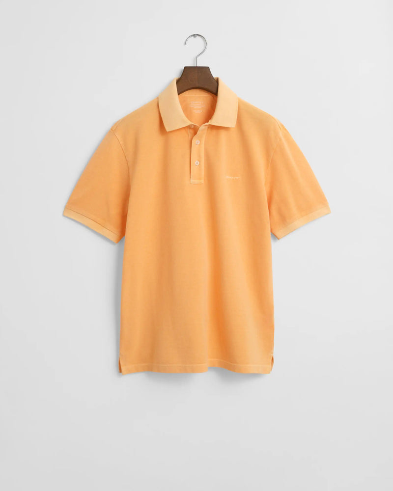 GANT Mens Sunfaded Pique Polo Shirt Peachy Orange Northern Ireland