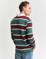 GANT Mens Yarn Dyed Striped Heavy Rugger Woody Green Northern Ireland