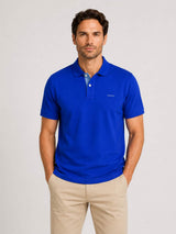 GANT Regular Contrast Pique Polo Shirt Crisp Blue Northern Ireland