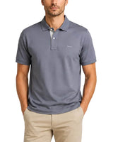GANT Regular Contrast Pique Polo Shirt Mid Grey Northern Ireland