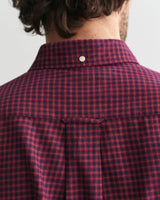 GANT Regular Fit Micro Checked Shirt Wine Red Northern Ireland Belfast