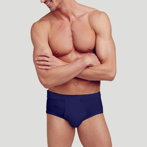 Gotzburg Classic 2 Pack Y Front Briefs Navy