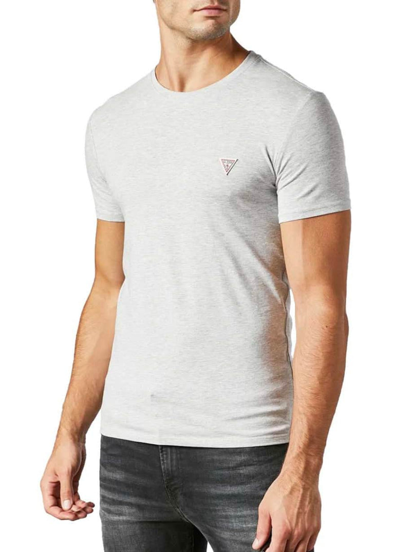 Guess Core Logo Basic T-Shirt Triangle Logo Grey - Shirts & 