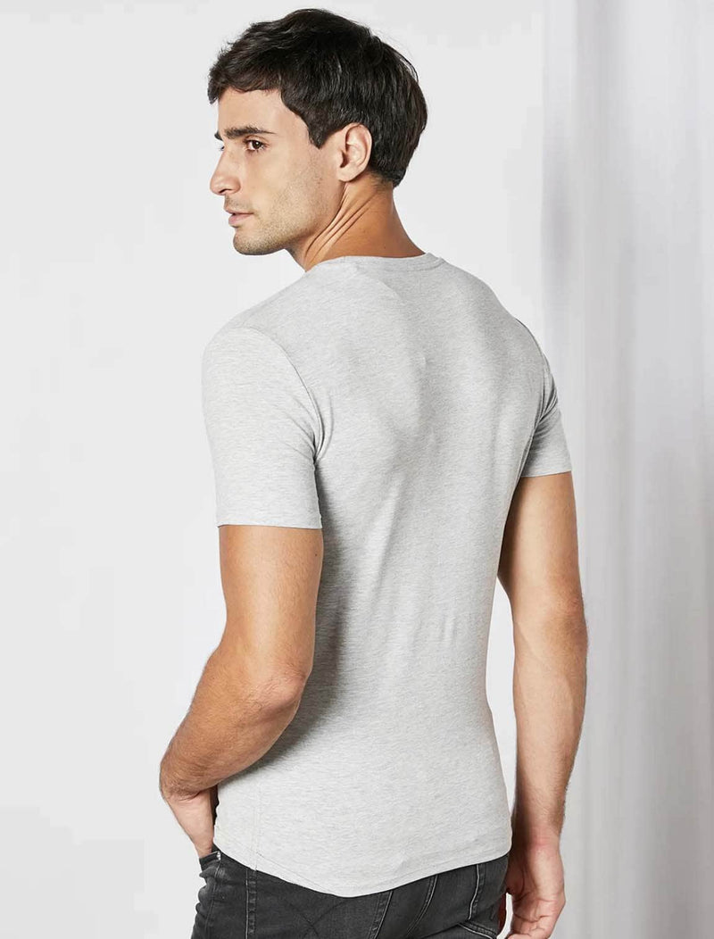 Guess Core Logo Basic T-Shirt Triangle Logo Grey - Shirts & 