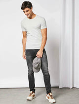 Guess Core Logo Basic T-Shirt Triangle Logo Grey - Shirts & 