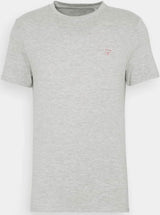 Guess Core CN SS Tee Basic T-Shirt Triangle Logo - Grey