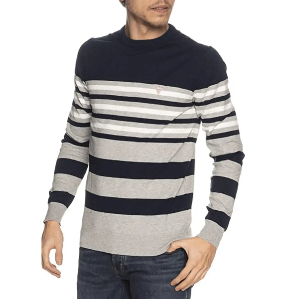 Guess Crew Neck Knit Sweater - Navy