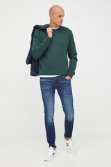 Guess Febo Crew Neck Fleece Sweatshirt Alpine Grove Green - 