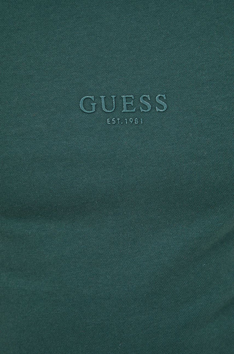 Guess Febo Crew Neck Fleece Sweatshirt Alpine Grove Green - 