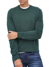 Guess Febo Crew Neck Fleece Sweatshirt Alpine Grove Green - 