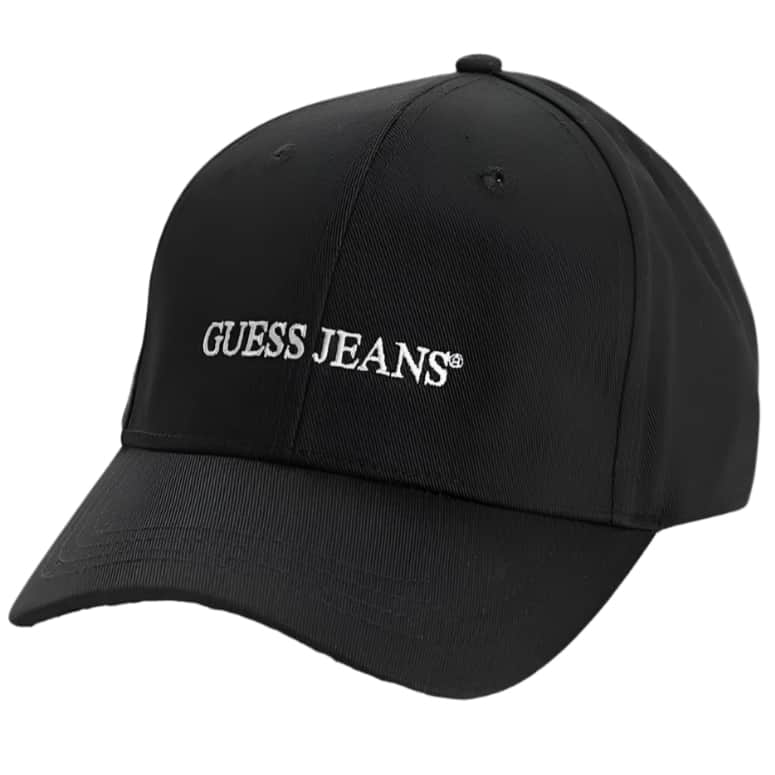 Guess Jeans Mens Embroidered Baseball Cap Black Northern Ireland