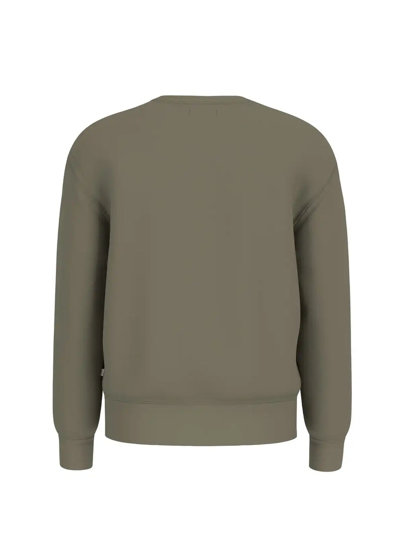 Guess Mens American Tradition Crew Neck Sweatshirt Olive Northern