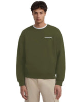 Guess Mens American Tradition Crew Neck Sweatshirt Olive Northern