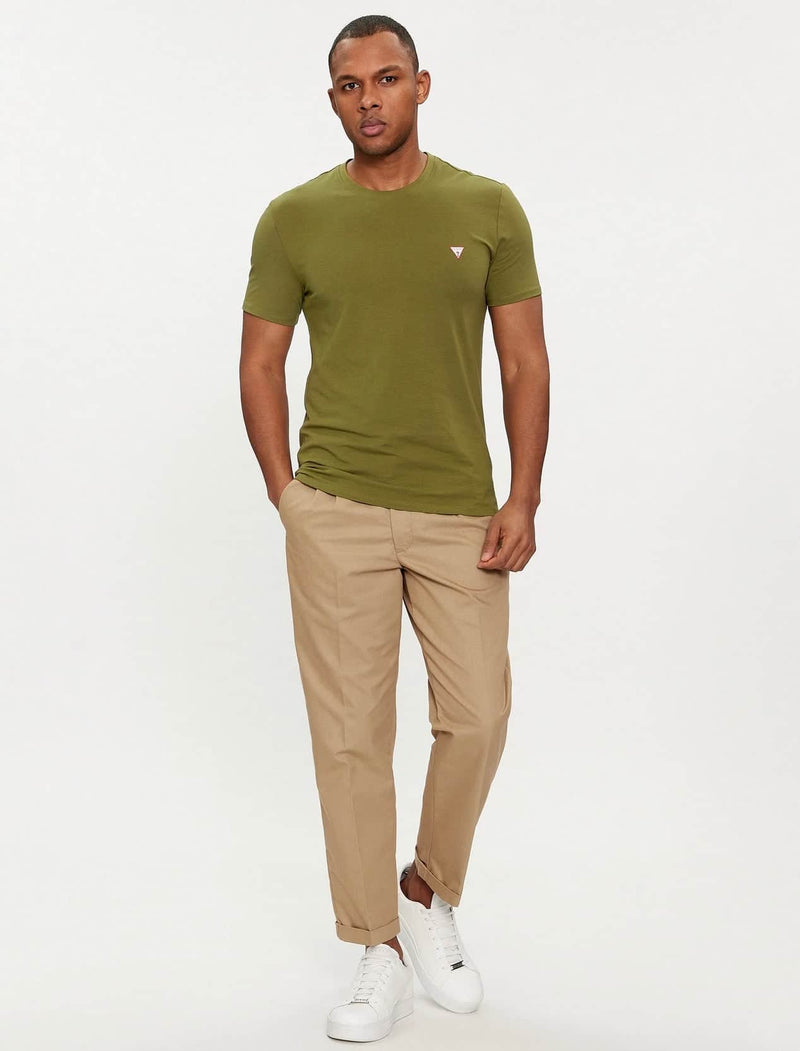 Guess Men’s Crew Neck SS T - Shirt Stone Green Northern Ireland